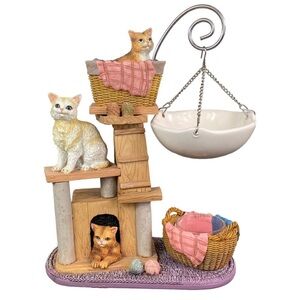 Very rare vintage Yankee candle tart warmer with candle. Cat tower.